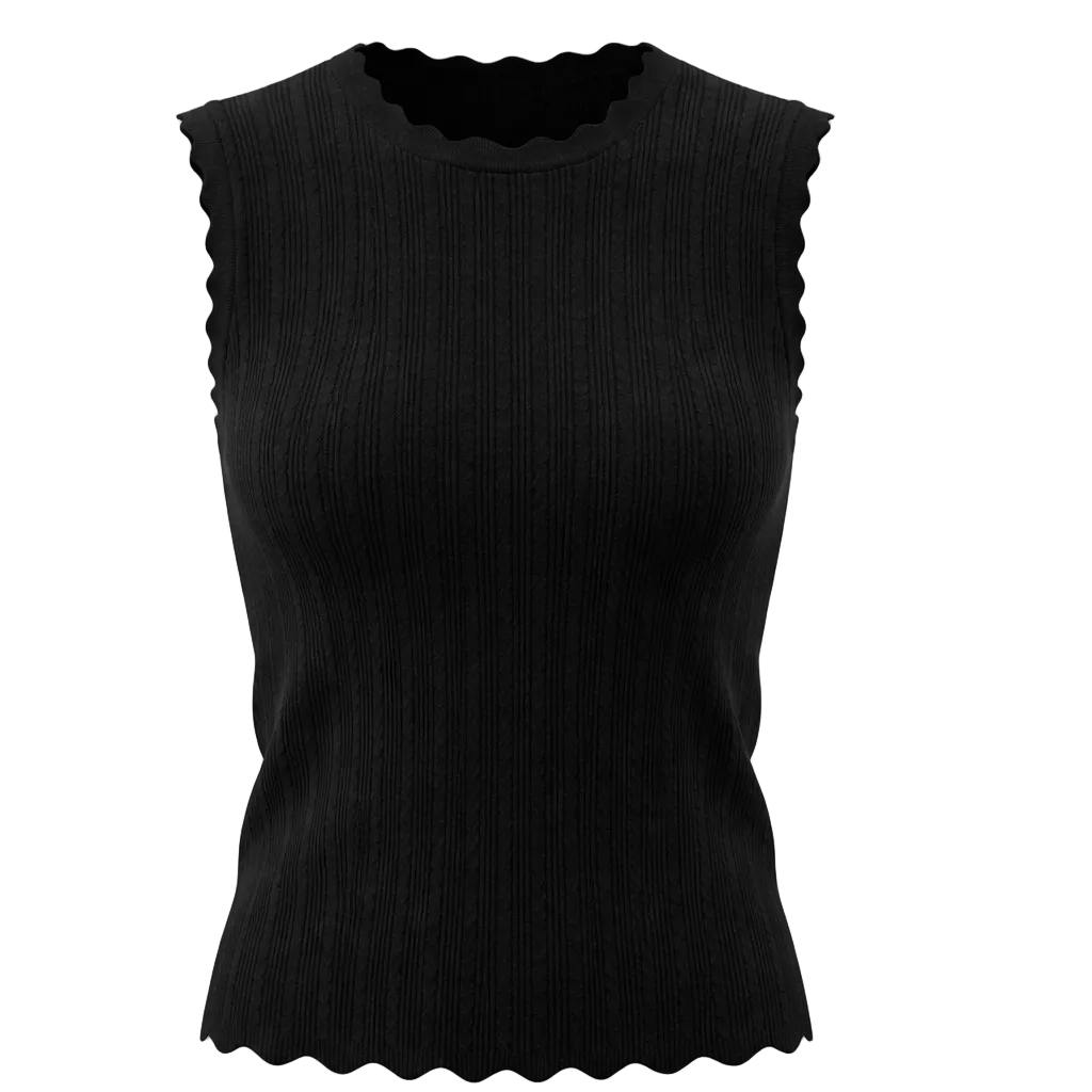 Crepe Knit Vest