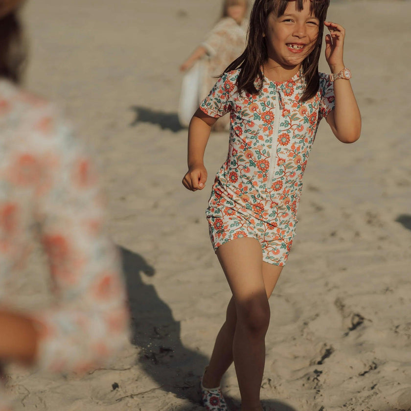 Short Sleeve Rashguard Swimsuit | UPF + Recycled - In Bloom