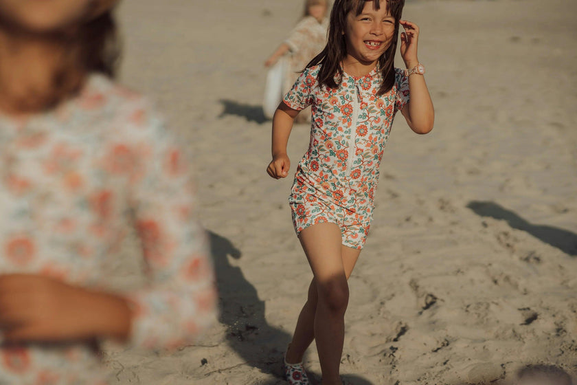 Short Sleeve Rashguard Swimsuit | UPF + Recycled - In Bloom