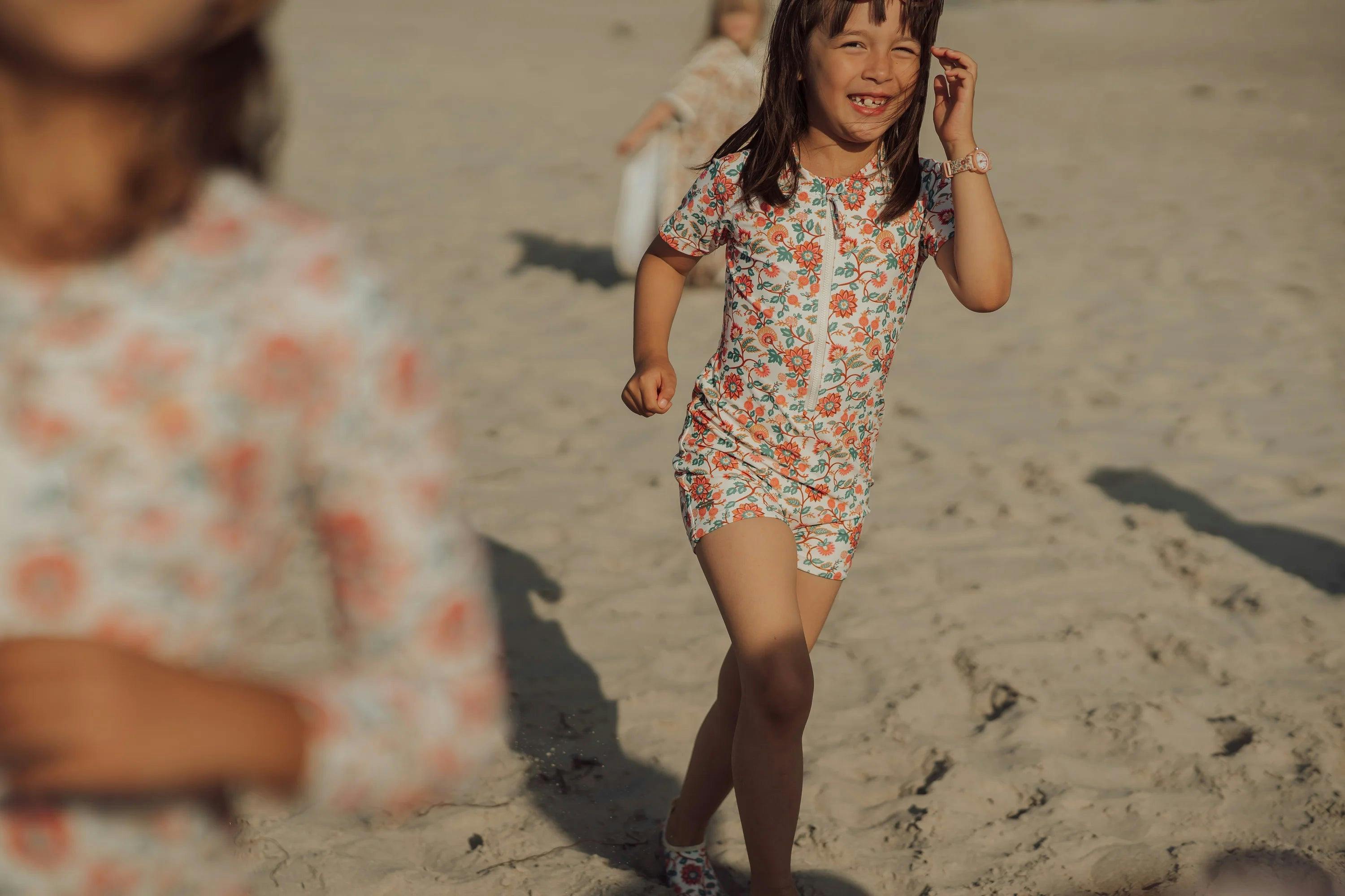 Short Sleeve Rashguard Swimsuit | UPF + Recycled - In Bloom