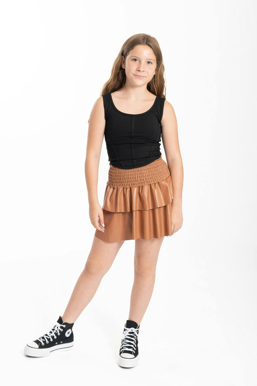 Kids Leather Julia Skirt