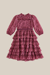 Mini Samantha Dress in Garnet Merry Ditsy