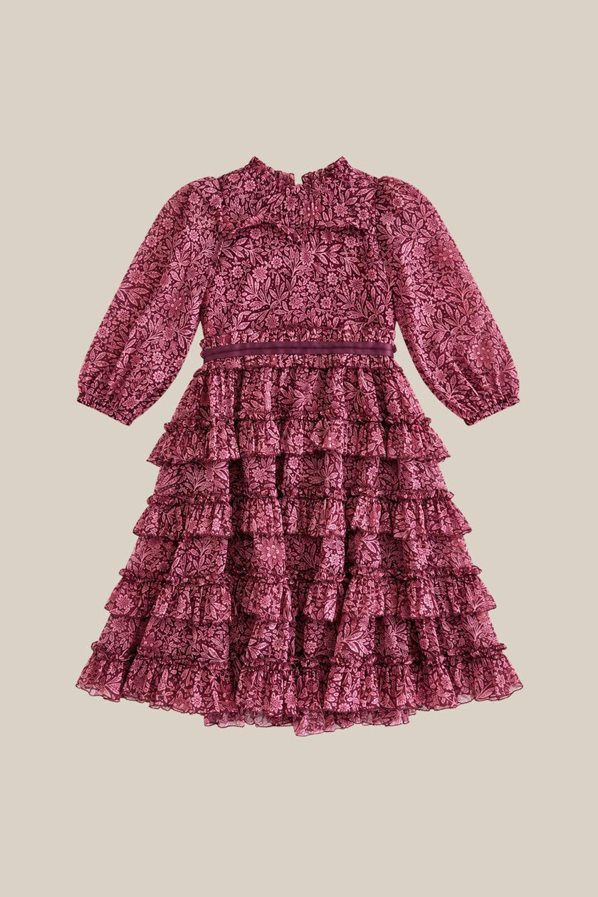 Mini Samantha Dress in Garnet Merry Ditsy