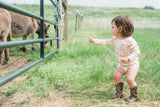 Rose Elephant Organic Long Sleeve One Piece