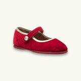 Golden Trim Mary Jane | Red Velvet