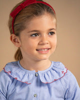 Anaise Blouse Sky Blue Fil a Fil