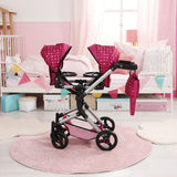 Bayer Design Dolls: Neo Twin Doll Pram - Hot Pink