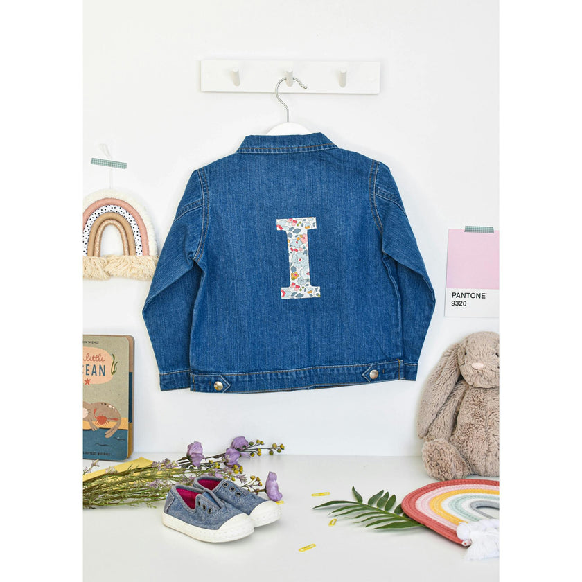 Liberty of London Children's Personalised Denim Jacket, Blue
