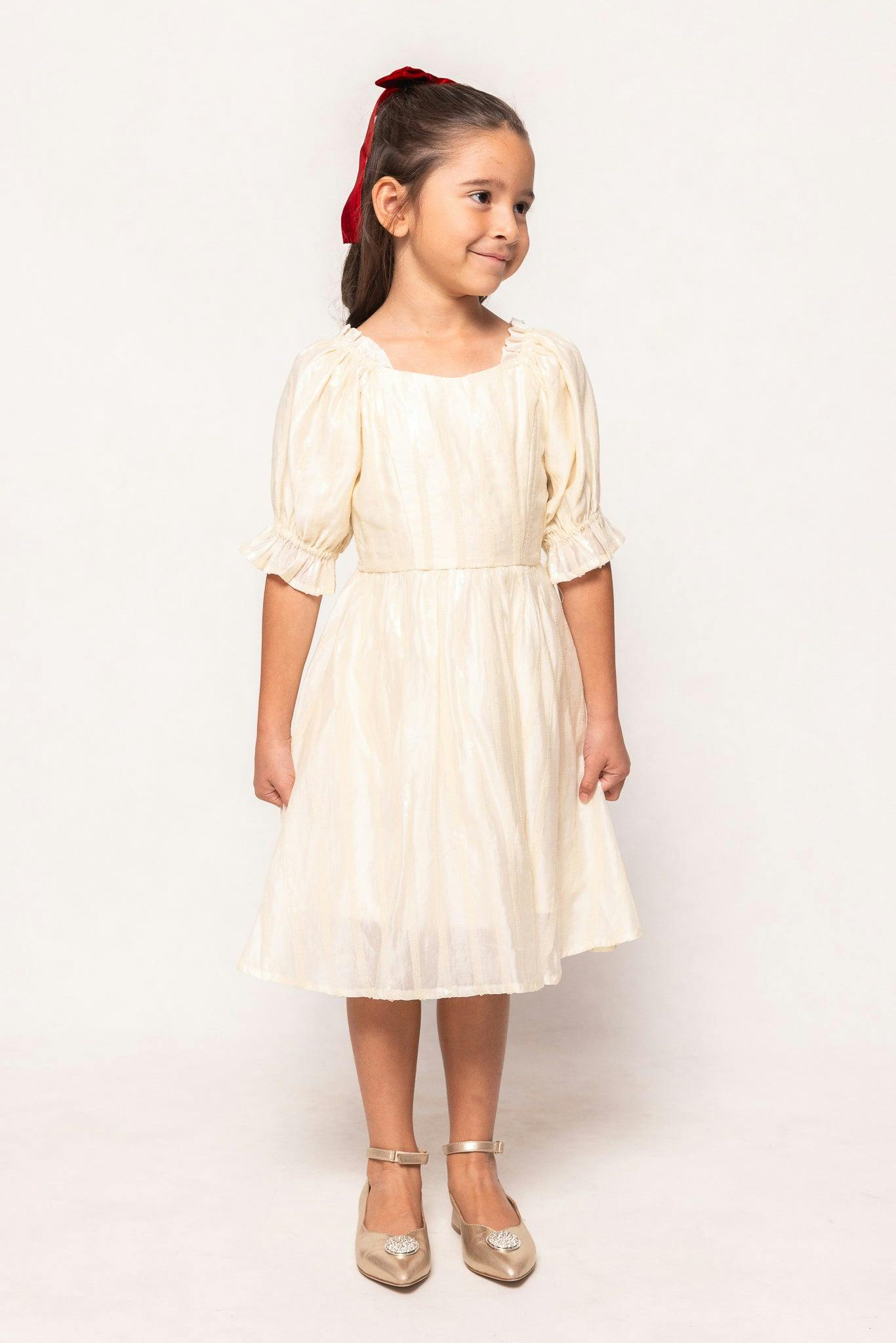Mini Tindra Dress in Cream Sequin