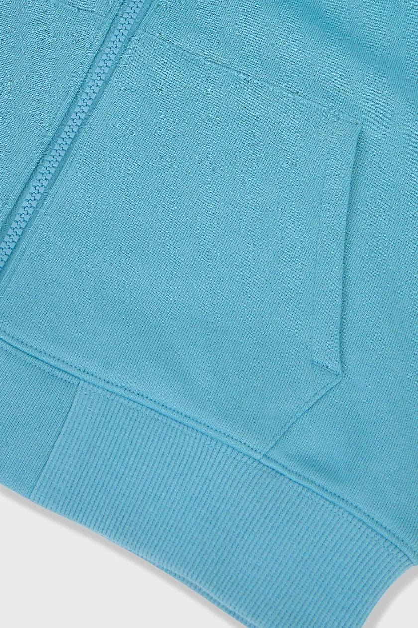 Relaxed Cotton Zip Up Hoodie