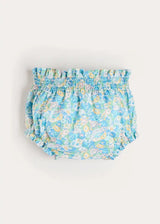 Leontyne Floral Elasticated Waist Bloomers in Blue Made with Liberty Fabric (1mth-3yrs)