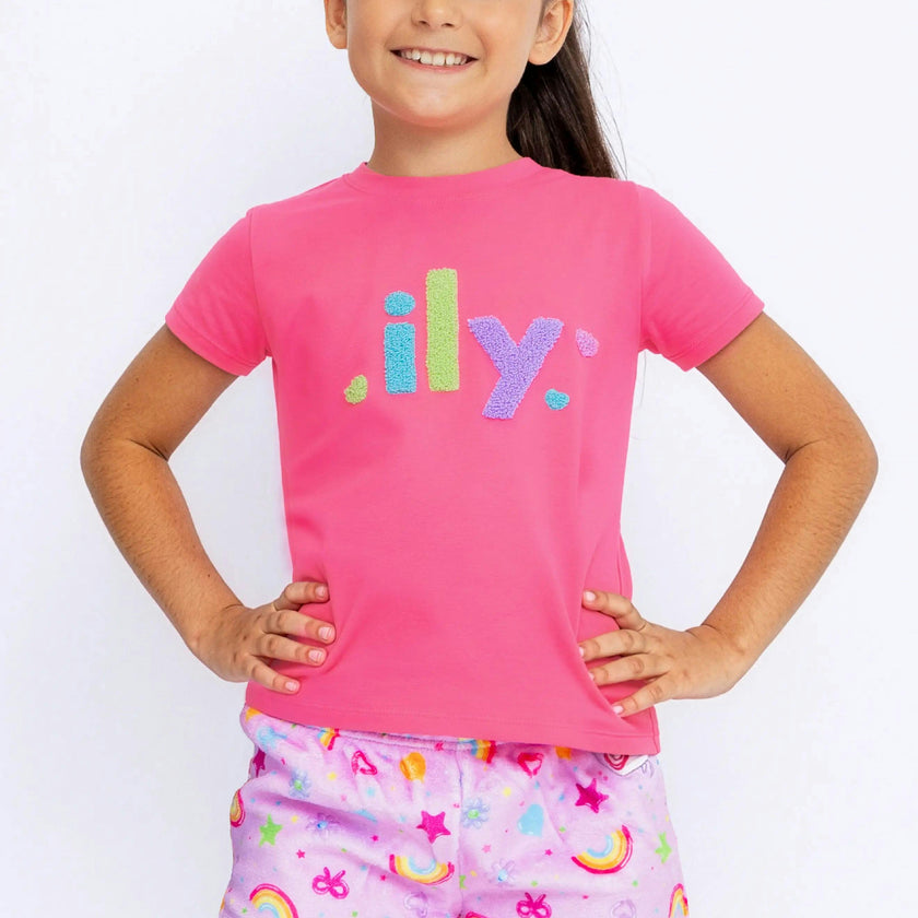 ILY Applique Short Sleeve Tee