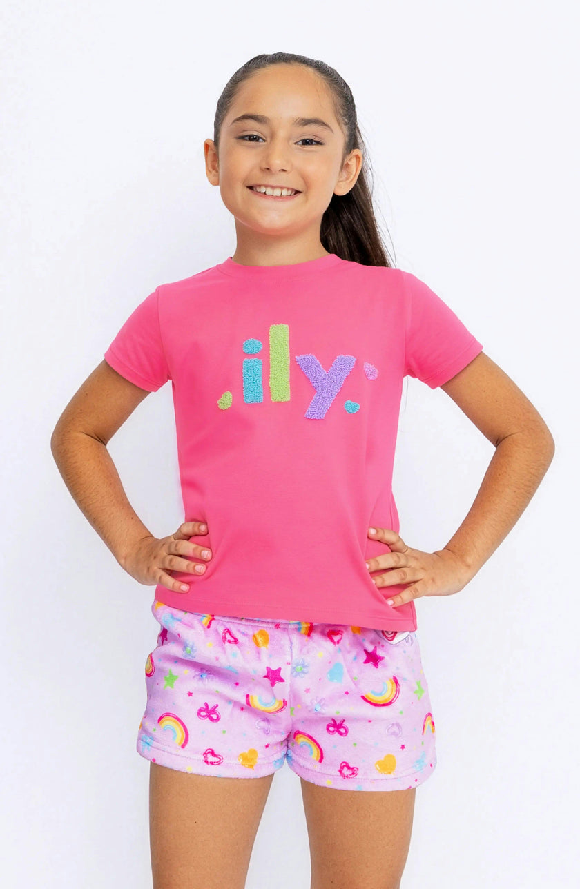 ILY Applique Short Sleeve Tee