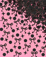 Little Black Bow Confetti - 200 pc glitter confetti