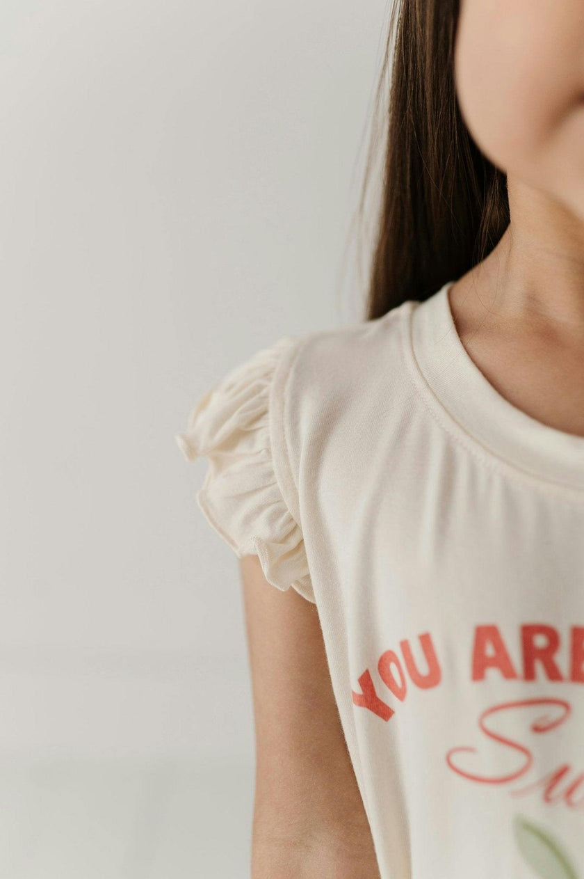 Girls Sleeveless Top in You are Cherry Sweet