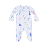 Floral Pickleball - 2 Way Zipper Footie