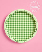 Christmas Cottage Plates - 10 paper plates, 9in