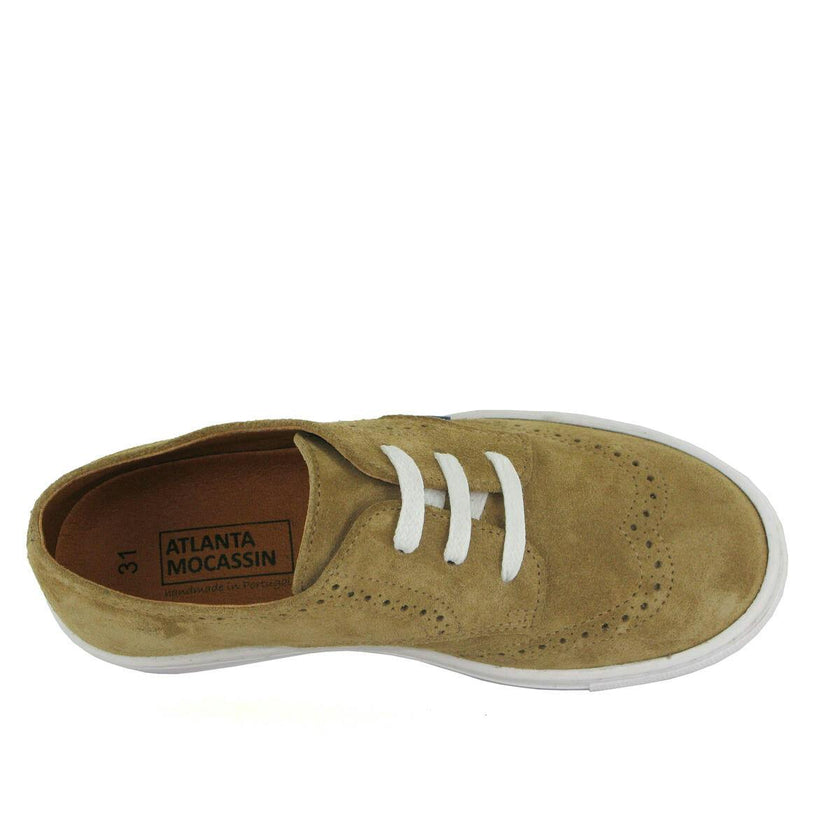 Oxford Tennis in Suede, Beige
