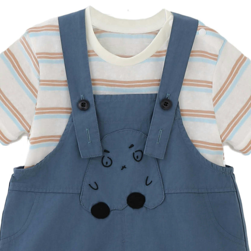 Blue Animal Overall Set