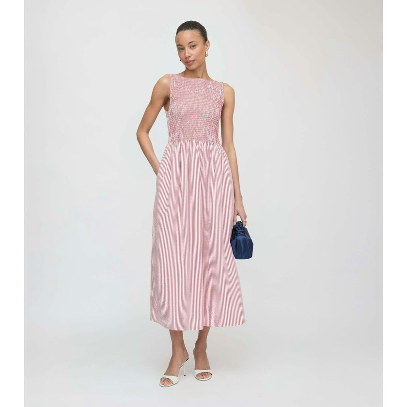 The Cosima Nap Dress - Red Ticking Stripe