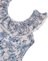 Ruffle Neckline One Piece (Sundance Print)