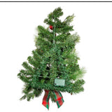 Pre-Lit Red And Green Wall Tree With Bow