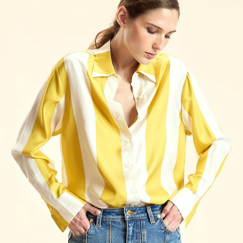 Collectible Stripe Silk Shirt