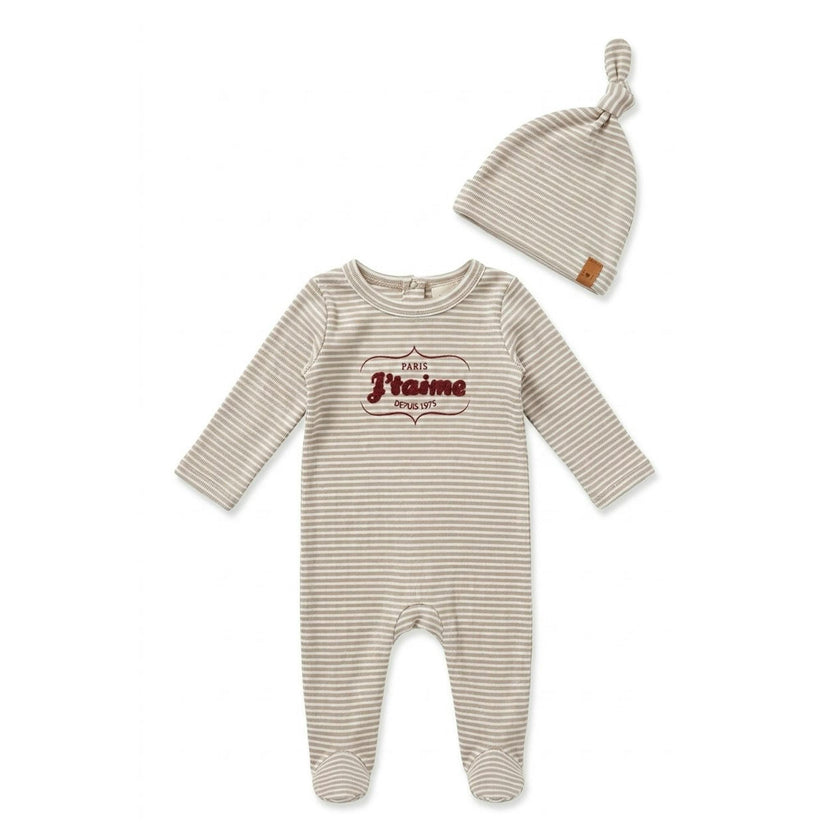 J'aime Stripe Footie