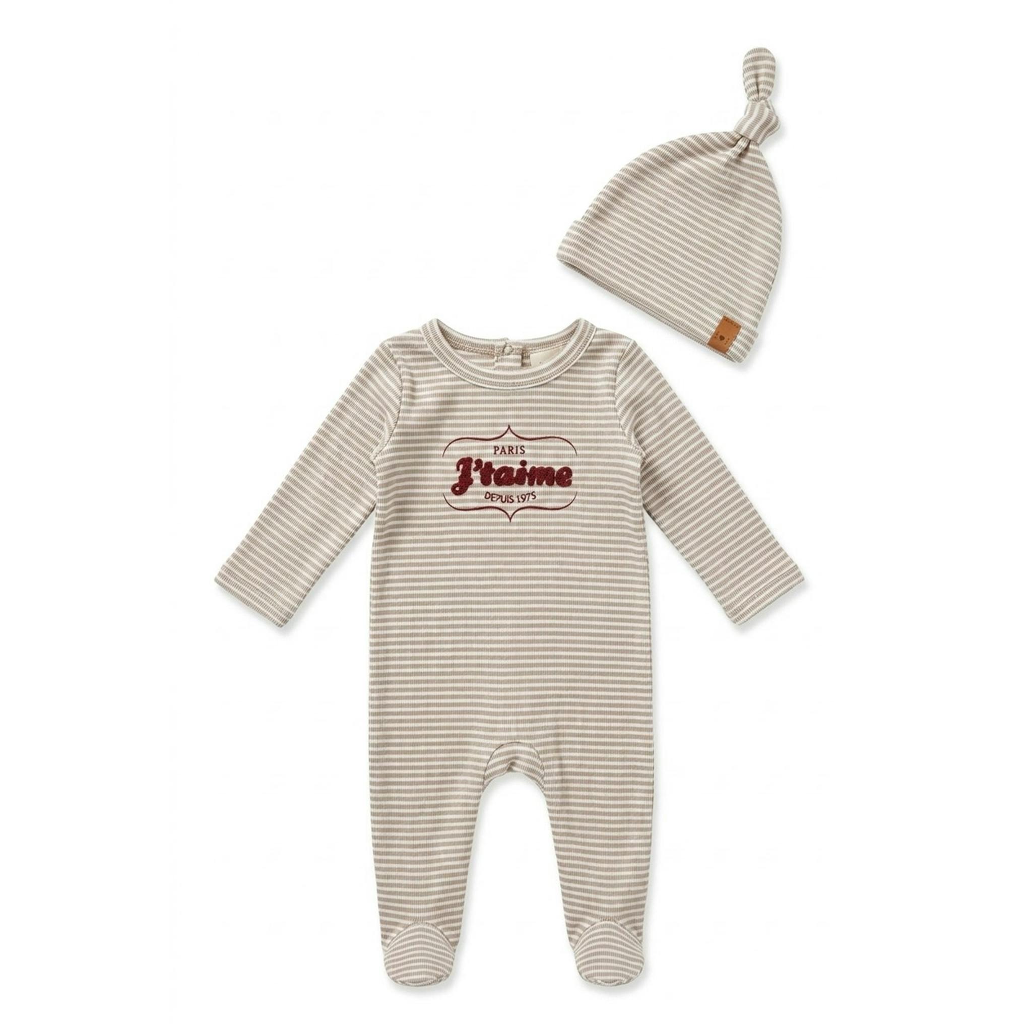 J'aime Stripe Footie