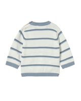 White & Blue Striped Sweater