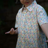 Boys Collar Shirt | Yellow Petal Confetti