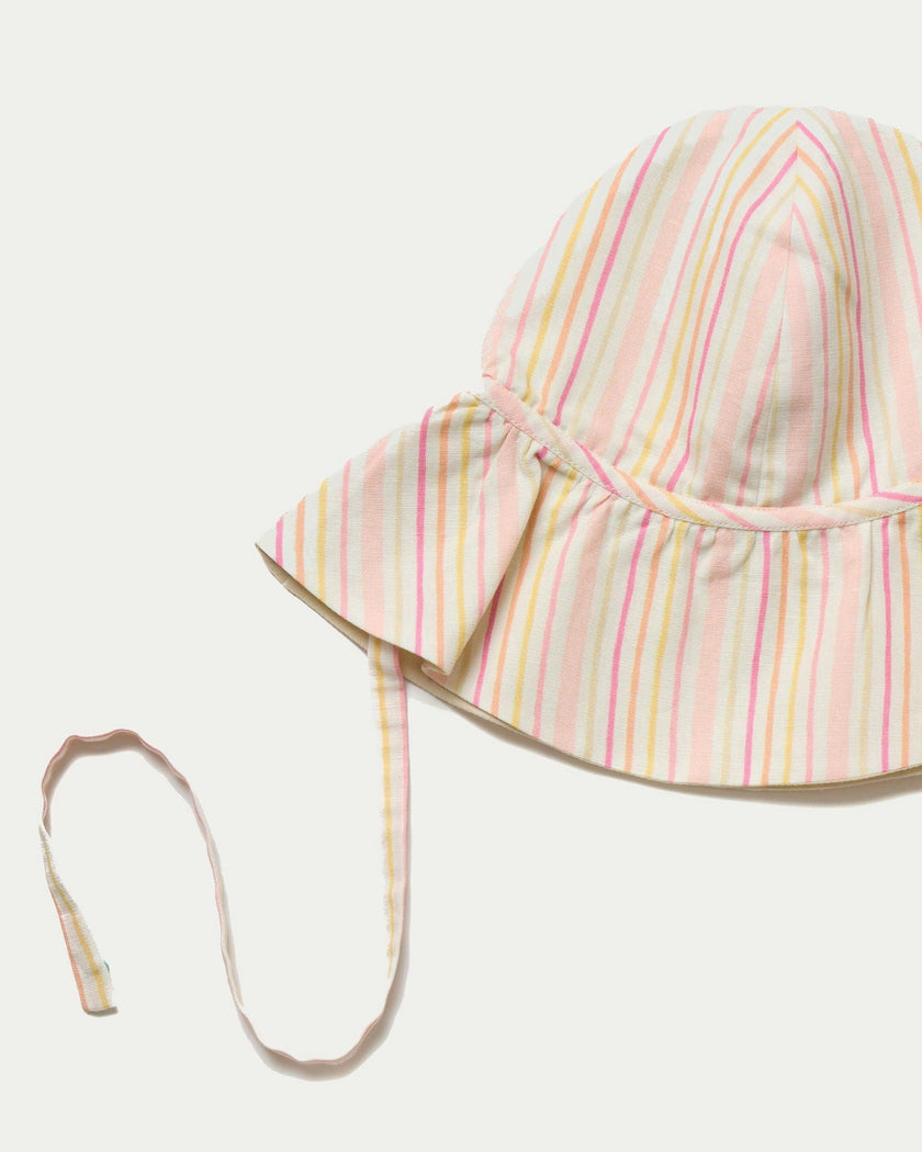 Bonnie Hat Cap - Pink Stripes