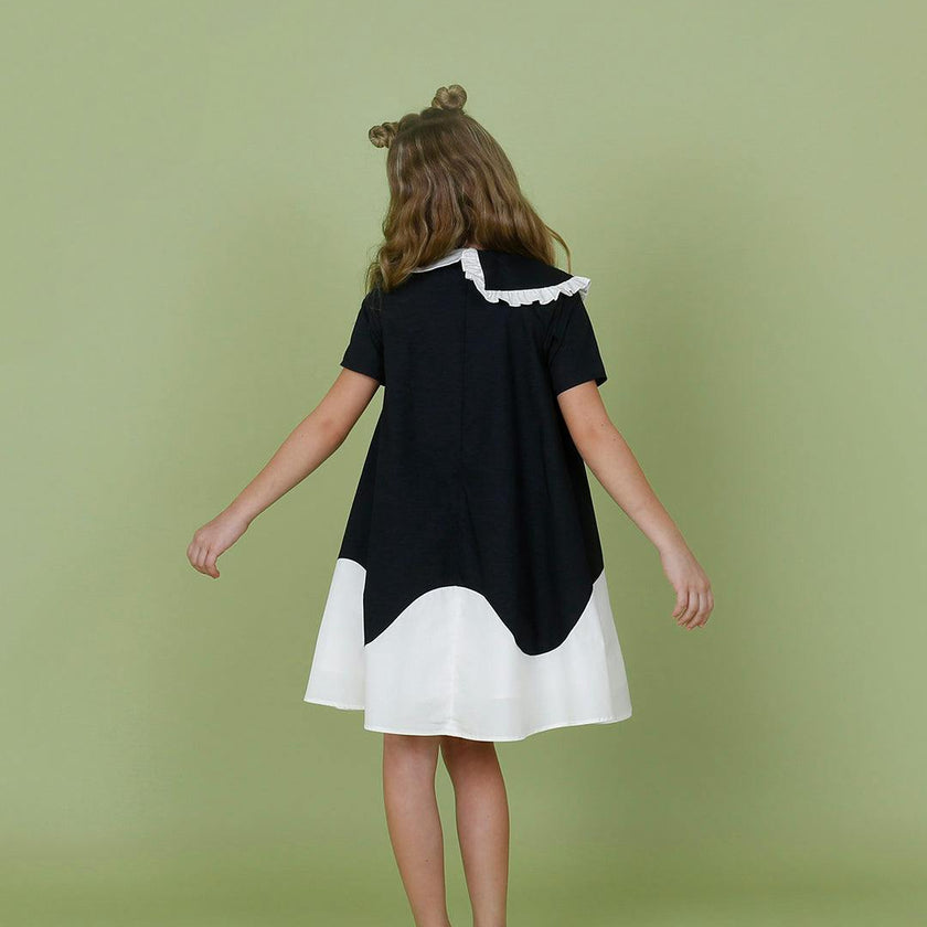 Lola dress (black/off-white)