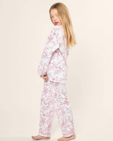Kid's Twill Pajama Set in Pink Timeless Toile