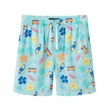 Boys Synthetic Viscose Matching Set | Aqua beach