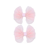 Multicolor Satin Bow Hairclip Set