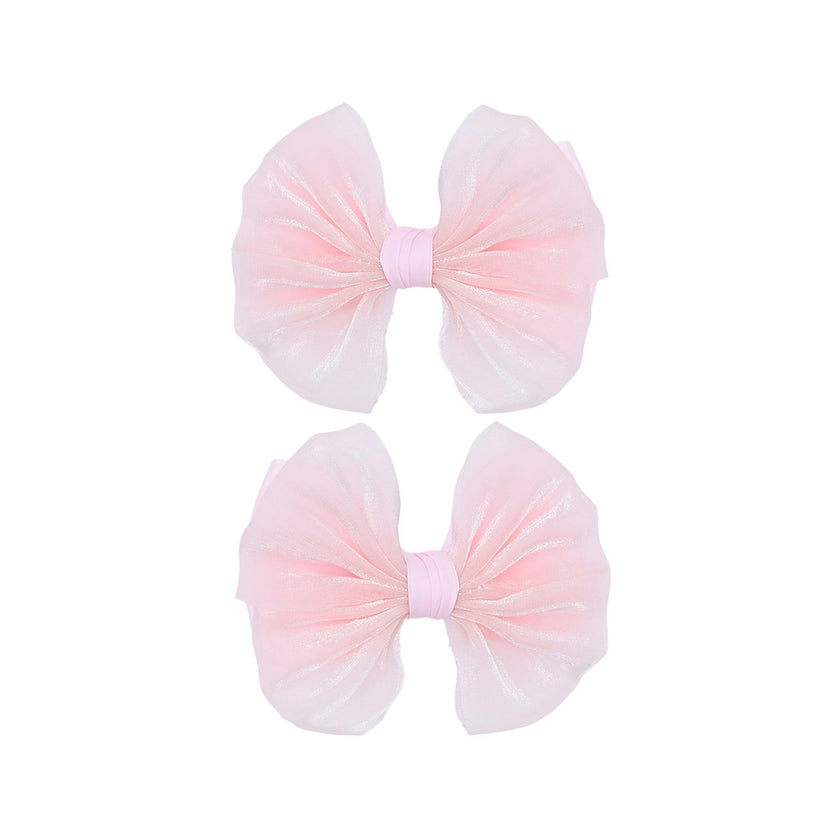 Multicolor Satin Bow Hairclip Set