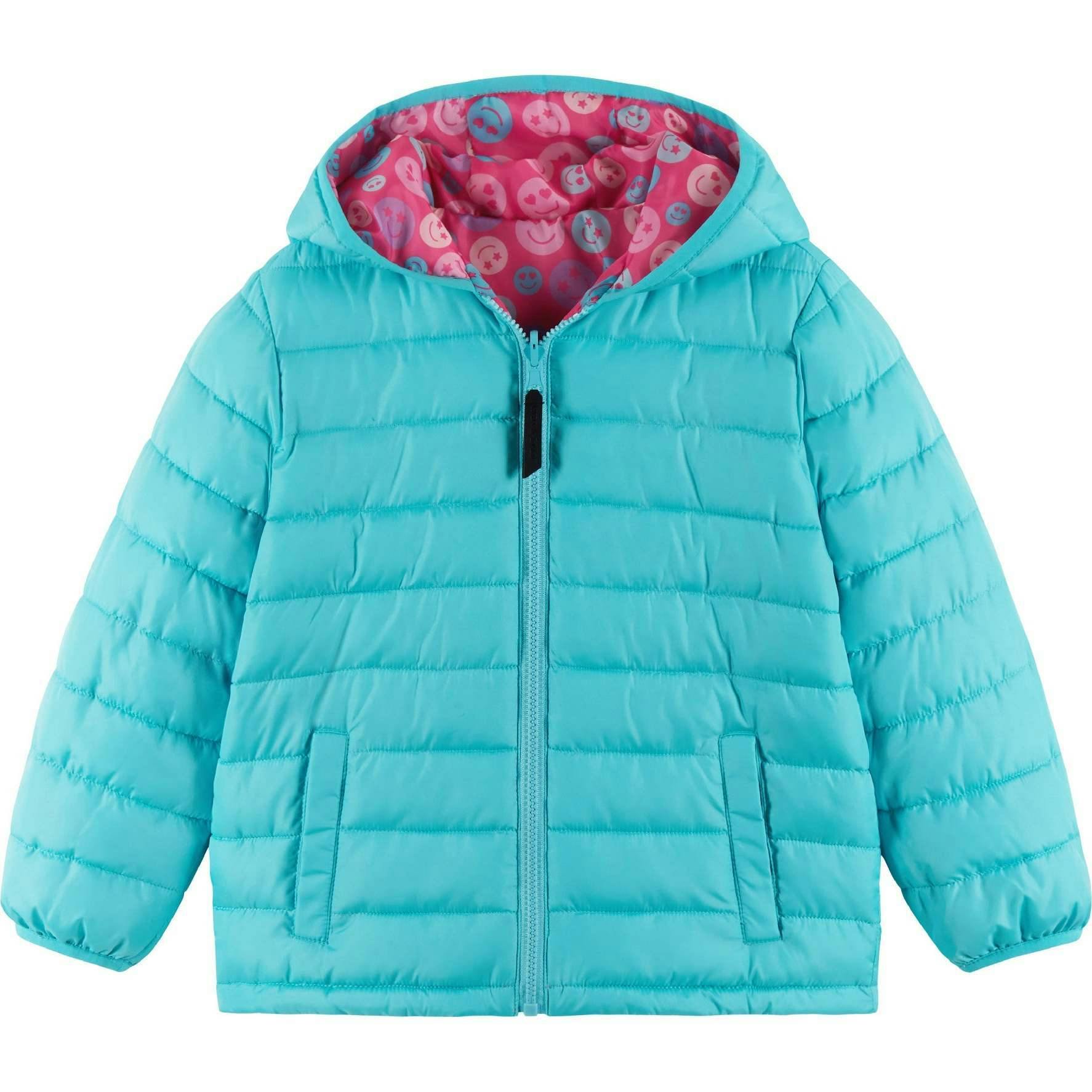 Kids Printed Reversible Puffer Jacket