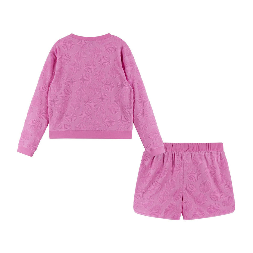 Terry Pullover And Short Set | Purple