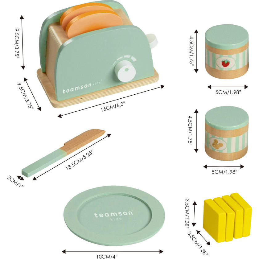 Little Chef Frankfurt Wooden Toaster Play Kitchen Accessories