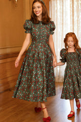 Sophia Dress in Evergreen Merry Ditsy