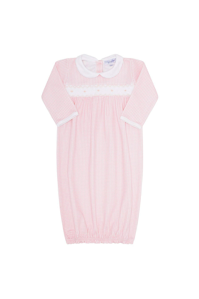 Gingham Smocked Gown