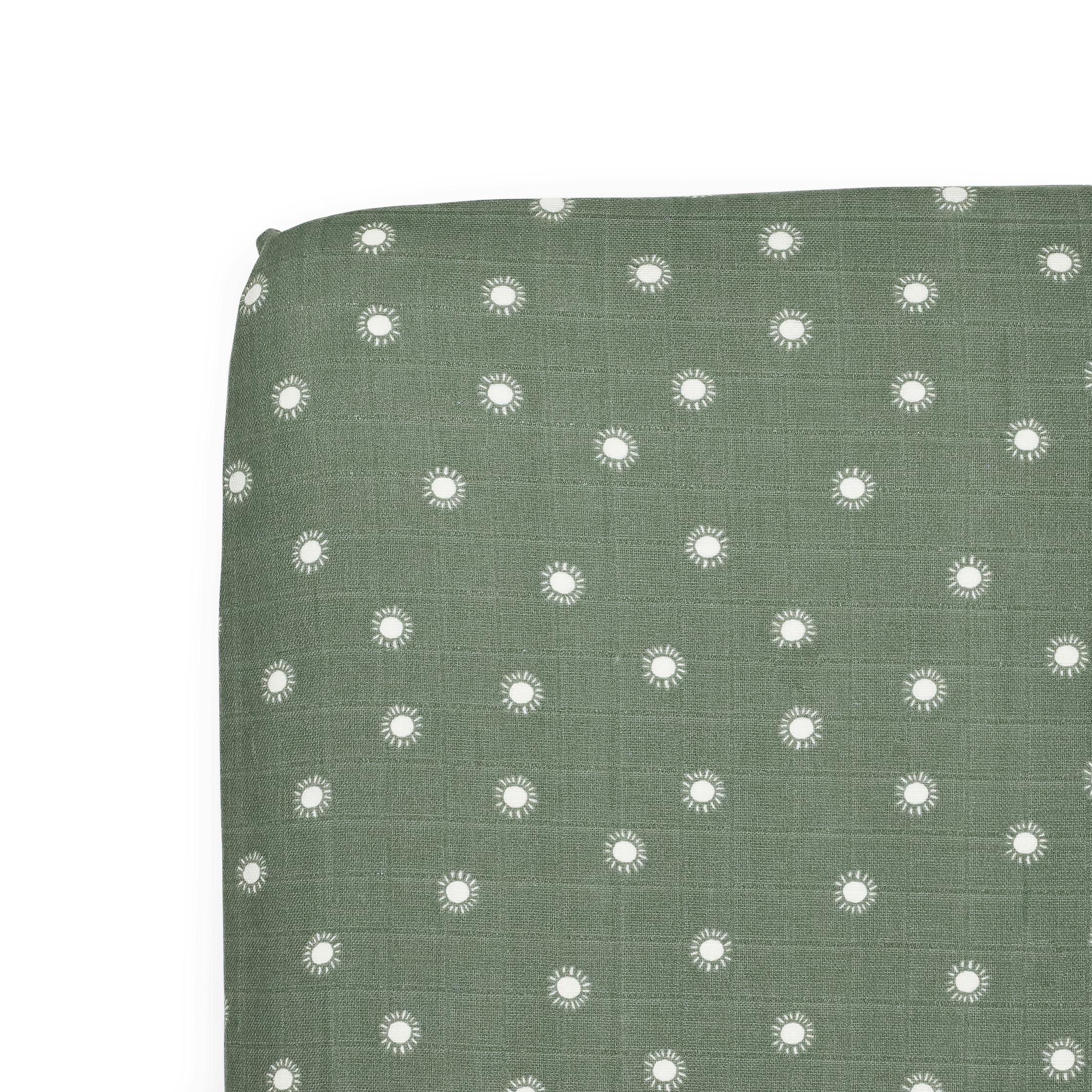 Organic Cotton Muslin Crib Sheet - Sage Suns