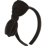 Velvet Big Bow Alice Band in Navy