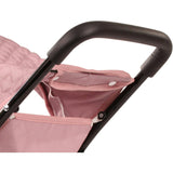 Gotz 3‑Wheel Doll Buggy “Soft Mood” – Compact Grey‑Pink Doll Stroller with Sunshade