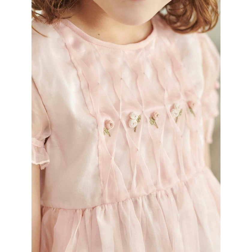 Blush Alba Silk Ceremony Girl Dress