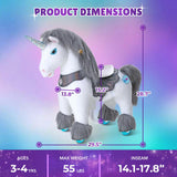 Model Y® Unicorn Ride-On Toy Age 4–7 – Grey