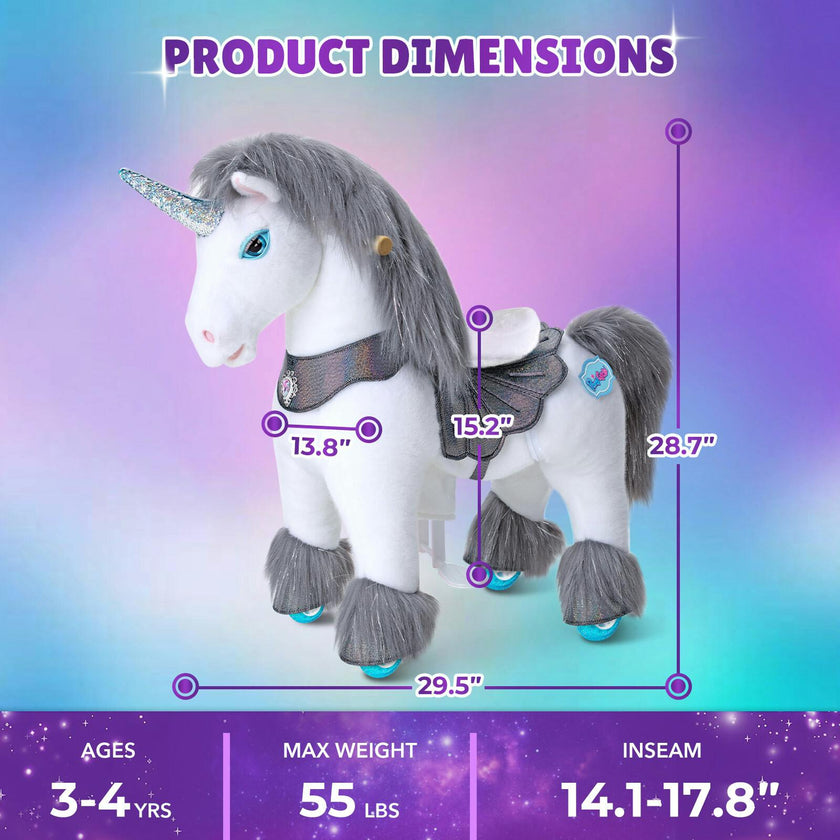 Model Y® Unicorn Ride-On Toy Age 3–4 – Grey
