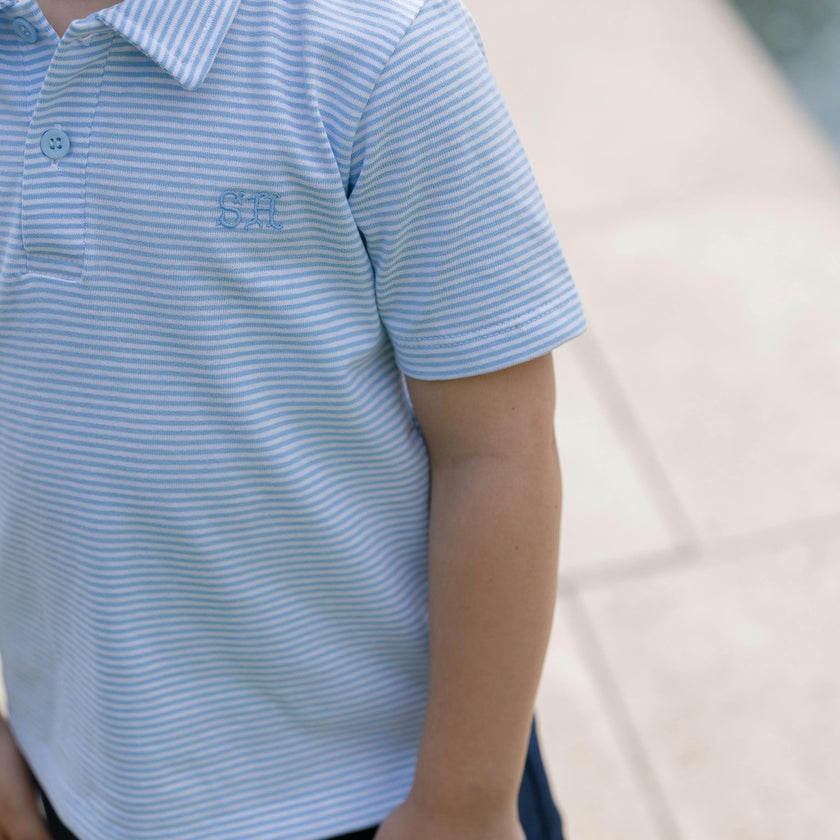 Banks Polo | Blue Dockside Stripe