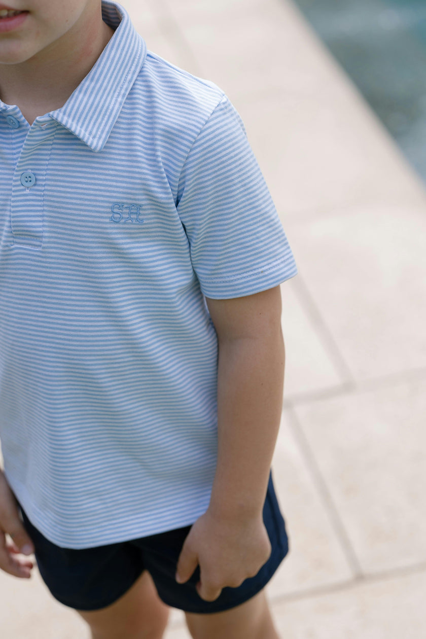 Banks Polo | Blue Dockside Stripe